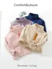 Jaqueta infantil de fleece para meninos e meninas, blusa de fleece espessa, jaqueta com zíper e gola alta para bebê, forro interno para aquecimento no outono e inverno