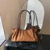 Bolso de gamuza coreano para mujer de otoño e invierno, bolso cruzado de hombro de nicho minimalista, bolso tote de gran capacidad para el día a día