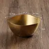 Tazón vintage de acero inoxidable para snacks, tazón para condimentos de hot pot, tazón de cena de forma irregular, tazón para papas fritas y kimchi, plato para platillos fríos, tazón para salsa para mojar
