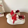 Zapatos Casuales Blancos de Suela Gruesa para Niñas 2026 Primavera/Otoño Nuevos, que Aumentan la Altura, de Tablero, para Uso Diario Estudiantil, con Cordones, Zapatos de Pan