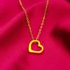 Vietnam Shajin Cadena de Amor Dama Joyería Fina Viva Color Shajin Collar de Amor Corazón Durazno