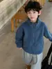 Jaqueta corta-vento de fleece com gola alta para jovens e crianças, para crianças de meia-idade e mais velhas, para usar no outono e inverno, unissex, quente, essencial para uniforme escolar