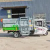 Camión de basura sanitario eléctrico tiene resistencia estable, triciclo de cubo volquete ligero y flexible