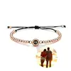 Pulsera de Proyección Magnética de Nuevo Producto Europea y Americana 100 Idiomas Te Amo Pulsera Personalizada de Foto de Alta Definición Pulsera de Regalo