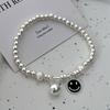 Pulsera de plata de ley s925 estilo coreano estilo coreano de alta gama sentido de la minoría sentido del color cara sonriente con cuentas 2023 nuevo para mujer