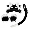 Máscara facial de peluche de gato para Halloween, máscara de Catwoman, disfraz de zorro animal para cosplay, maquillaje de fiesta, accesorio de mascarada