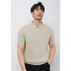 Camisa Polo Cuello Camisero Manga Corta Tejido de Punto Gama Alta Británica de Negocios Botones Ajustado Seda de Hielo Verano Comercio Exterior Transfronterizo