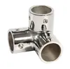 Acessórios para Corrimão Marítimo Cotovelo de Três Vias Tubo de Três Vias Vertical Acessórios de Ferragens para Corrimão de Iate Suporte de Três Vias