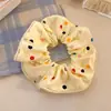 Novo Scrunchie de Renda Estilo Coreano com Toque de Luxo, Elástico de Cabelo para Meninas, Corda de Cabelo com Fita de Laço, Acessório de Cabelo