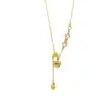 [Dedicado a Ti] Collar Dorado con Colgante de Corazón Hueco y Borla, Moderno y Versátil, con un Diseño Exquisito y un Toque de Alta Gama