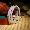 Pulseira de Jade de Xinjiang Jade Verde Tianshan Semi-Paisagem Seda Dourada Jade Estilo Chinês Jade Branco com Flores Flutuantes Atacado Joias de Jade Feitas à Mão Colecionáveis