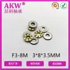 Fabricante Cixi F3-8M Rodamiento de Empuje Plano 3*8*3.5mm
