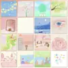 Adesivos de Fundo Levemente Coloridos, Desenho Animado Fofo Estilo Ins Nicho Cura Criativa Decoração DIY Diário Caderno Adesivos