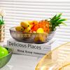Prato de Frutas para Sala de Estar Uso Doméstico 2023 Novo Modelo Fruteira para Mesa de Centro Bandeja de Doces para Recepção Bandeja para Lanches Estilo Luxo Leve