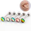 Uña de lengua de láser uña de labio uña de oreja puente de oreja leche DingTalk uña de lengua acero de titanio joyería de piercing corporal hot girl 316L transfronterizo