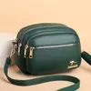 Venda Direta da Fábrica 2025 Novas Bolsas para Mulheres Versátil de Couro Macio com Múltiplas Camadas Bolsa de Ombro Bolsa Transversal Bolsa para Mãe Grande Capacidade Tendência