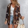 Otoño e invierno 2022 ropa de mujer europea y americana transfronteriza de comercio exterior suéter holgado de Halloween cárdigan de punto estampado navideño