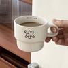 Bonita taza de cachorro de dibujos animados de nicho, taza de café de alto valor de color, taza de cerámica con leche, taza de pareja, taza de gran capacidad