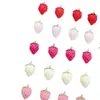 Joias para Nail Art de Morango Creme Popular na Internet Rosa Tridimensional Pequeno Fruto Morango Acessórios para Broca de Unha
