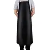 Avental de Couro com Peitoral Impermeável à Prova de Óleo Resistente a Manchas Estilo Pendurado no Pescoço Ampliado Espessado Masculino Específico para Catering Cozinha Trabalho Industrial