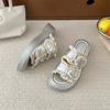 Sandálias Lindo Estilo Francês Estilo Fada para Mulheres, Novo Modelo de Verão 2025, Adequadas para Usar com Saias, Sandálias Slip-On com Solado Grosso