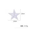 Pegatinas de tela con forma de estrella de cinco puntas para niños, decoración de sombreros, ropa y abrigos, pegatinas de tela con agujeros, bordado por computadora, venta al por mayor