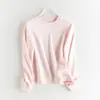 Camiseta/sudadera corta de manga larga, cuello redondo, grosor medio/delgada, UPF50+, de alta calidad, para mujer, nueva para principios de otoño