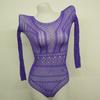 Roupas Íntimas Sexy de Peça Única com Malha Furada Jacquard Nova e Quente Transfronteiriça Roupas de Peça Única com Malha Furada Roupas Sexy de Malha