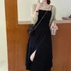 Cárdigan de punto fino de seda helada de manga larga para mujer, combinado con un vestido de tirantes, Chal corto protector solar para aire acondicionado