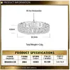 2026 Nuevo Modelo Anillo de Plata de Ley 925 Chapado en Oro Blanco Pt950 Moissanita Joyería Personalizada Estilo de Moda Anillo de Plata Venta al por Mayor