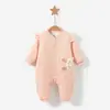 Macacão de Bebê Outono e Inverno Recém-nascido Fino Acolchoado Espessado Masculino e Feminino Roupas Quentes Conjunto Roupas de Passeio Roupas de Inverno para Bebê