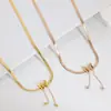 Collar de mariposa esmerilada de acero de titanio ins europeo y americano viento frío plano acero de titanio cadena de hueso de serpiente cadena clavicular collar no se desvanece
