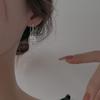 Ping An Lock Línea de Oreja Cadena de Oreja Retro Aretes Candado Auspicioso Ruyi Étnico Marea Nacional Borla Larga Aretes Candado Larga Vida Mujer