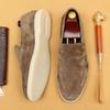[Envío Gratis] Zapatos de Piel de Oveja para Hombre, Piel Genuina, Superficie Suave, Suela Suave, Resistentes al Desgaste, Mocasines Casuales de Negocios sin Cordones