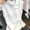 2026 Verano Nuevo Moda Francesa Temperamento Elegante Alta Gama Adelgazante Sin Mangas Camisa Nicho Casual Chic Top Para Mujer