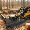 Retroescavadeira compacta, cortador de grama, triturador de capim para limpeza de terreno florestal, limpador de ervas daninhas de margem de rio, acessórios de capina compatíveis com retroescavadeira compacta