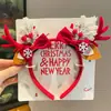 Diadema de asta de reno navideña Vestido festivo para niños Diadema de alce Sombrero Mori para adultos Tarjeta para el pelo de actividad festiva