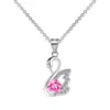 Collar de imitación transfronteriza de diamante Mosan para mujer cadena de clavícula de platino pt950 colgante de ocho corazones ocho flechas circonita AliExpress