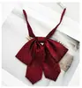 Fábrica em estoque Ponto de onda gota orelha JK Gravata borboleta Gola de cor sólida Estilo universitário japonês Menina fofa Laço Jacquard