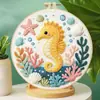 Kit de Bordado de Caballito de Mar Dorado DIY para Principiantes Bordado Hecho a Mano para Decoración de Sala de Estar y Habitación Infantil Venta Directa de Fábrica