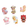 Accesorios de Resina DIY de Dibujos Animados, Clips para el Cabello de Pegamento de Crema de Animales para Muñecas, Hebillas para Zapatos de Fundas de Teléfono, Colgantes para Llaveros