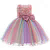 Unicornio Transfronterizo Nueva Llegada Moño Vestido Infantil Ropa Infantil Ropa de Princesa Infantil Malla Ropa de Regalo