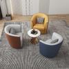 Sofá individual de lujo ligero simple, combinación de silla redonda giratoria, recepción de hotel y oficina de ventas, mesa y silla de negociación, recepción de salón de belleza