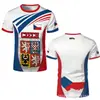 Camiseta unisex casual de manga corta, nuevo diseño de escudo de armas checo, impresión 3D, venta directa del fabricante