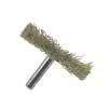 Cepillo de Alambre con Mango de 6 mm, Cabezal de Cepillo de Alambre Eléctrico para Rectificadora, para Limpieza de Metal, Eliminación de Óxido y Pulido, Cabezal de Cepillo Eléctrico Tipo Lápiz con Forma de T