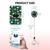 Set de Lanyard con Porta Tarjeta Retráctil con Estampado de Gato Floral Transfronterizo para Oficina Estudiante Colgante de Insignia Lindo