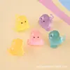 Accesorios de resina, animal foca marina luminoso 3D, pegatinas para funda de teléfono con pegamento de crema DIY, adornos de paisaje en miniatura, llaveros