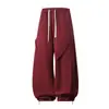 Calça Casual Versátil Nova para Adolescentes da Primavera de 2026, Calça Reta Plissada, Calça Jogger de Cintura Alta com Caimento Solto e Largo da Moda para Homens