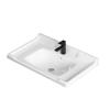 Lavabo de encimera semiempotrado Lavabo individual Cerámico Lavabo integrado Encimera Lavabo de encimera Lavabo de baño