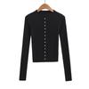 Suéter americano de manga larga ajustado, otoño e invierno, nuevo, elegante, de un solo pecho, S21012